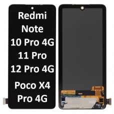 Xiaomi Redmi Note 10 Pro (4G) (2021) // 11 Pro 4G/5G (2022) // 12 Pro 4G (2023) // Poco X4 Pro 5G (2022) LCD touch screen NF (Original Service Pack) [Black] X-514